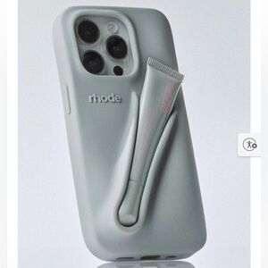 Rhode Lip Phone case. Grey. Fits iPhone 16 pro. New without tags.